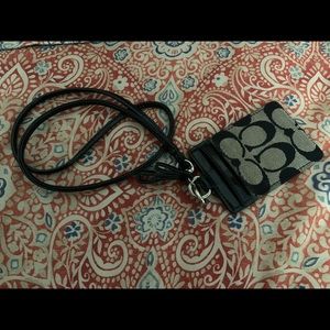Coach Signature Lanyard/Cardholder